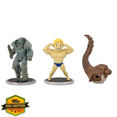 Toynk Fallout Raider and Vault Boy (Strong) 3-Inch Mini Figure Set 2-Pack for...