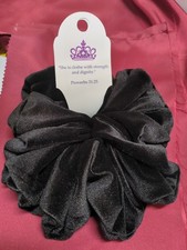 Oversized "BLACK VELVET" Scrunchies L/XL Fashion Hair Accessory