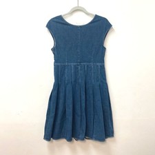 CHANEL P29999 Apparel Sleeveless 07C CC Mark CC Denim Dress cotton blue