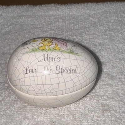 Mom's Love Is Special Small Egg Shaped Trinket Box￼