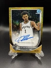Victor Wembanyama 2025-26 Bowman Chrome Gold Mojo Auto #BCA-VW  Spurs SP # 49/50