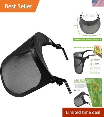 One Size Metal Mesh Face Shield - Safety for Chainsaw Operators & Forest Workers