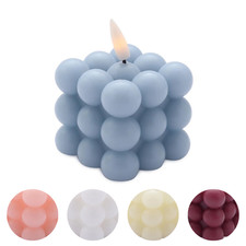 2 Bubble Cube 2" Flameless LED Candles Decorative Wedding Centerpieces Events