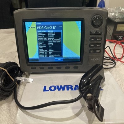 Lowrance HDS 8 Gen 2 GPS Chartplotter Sonar Fish Finder W/ Mount & Transducer