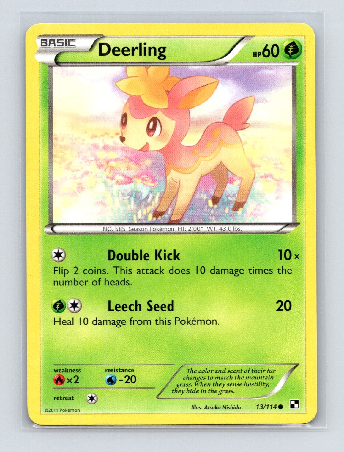 Pokémon TCG Deerling 13/114 Black and White Normal LP