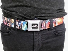 STARWARS WAIST BELT BUCKLE-DOWN CHARACTER LOGO FABRIC SEATBELT BUCKLE STYLE