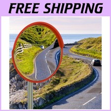 24" Convex Safety Mirror - Adjustable Corner Surveillance