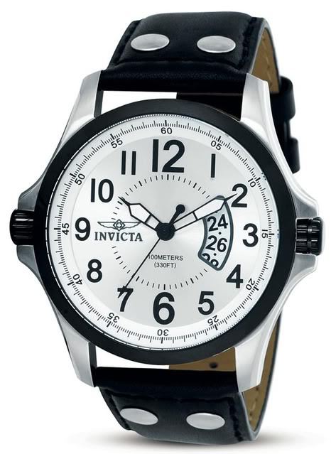black and silver invicta watch