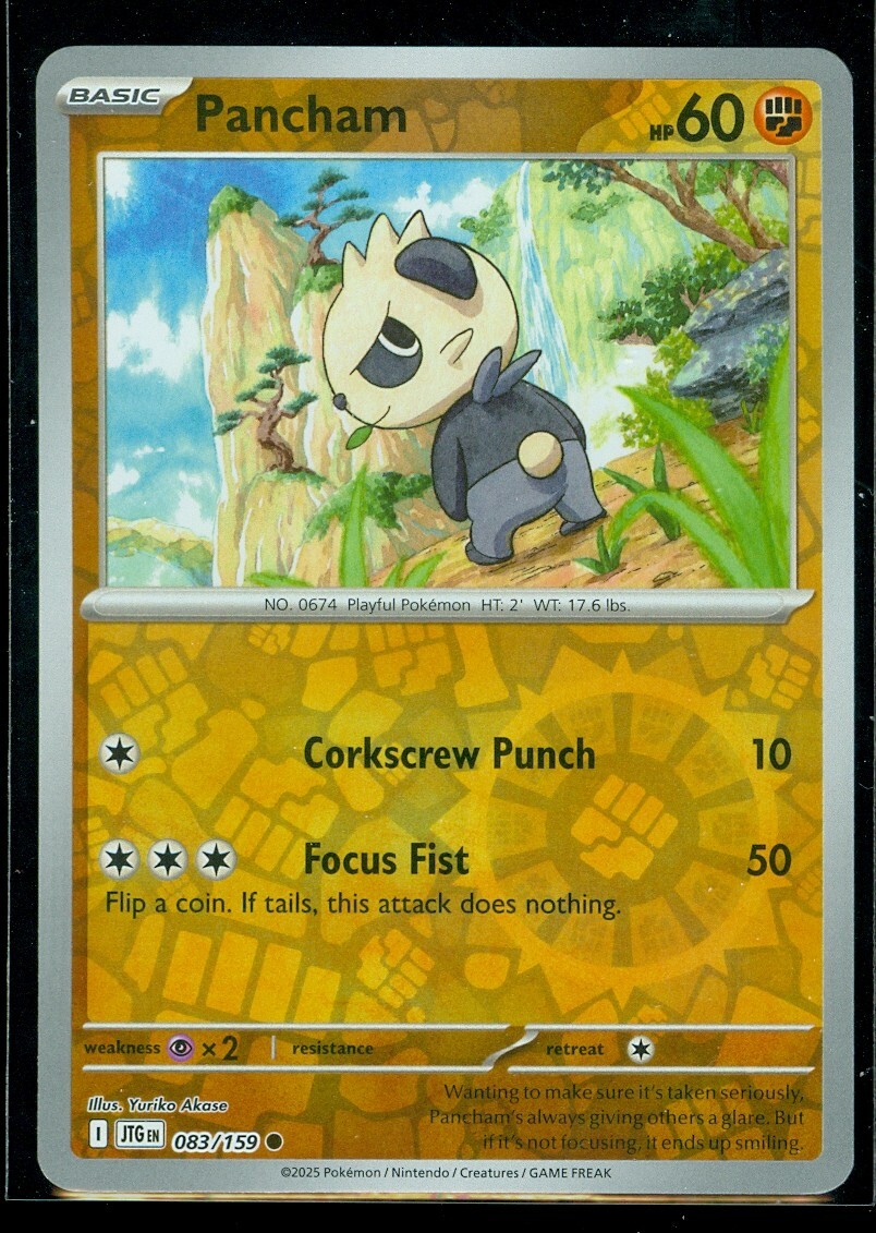 Pokemon PANCHAM 083/159 Journey Together  Rev Holo - MINT