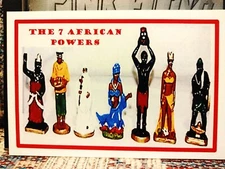 7 African Powers "super" prayer card, semi- gloss 7 ORISHAS NICE !!!!