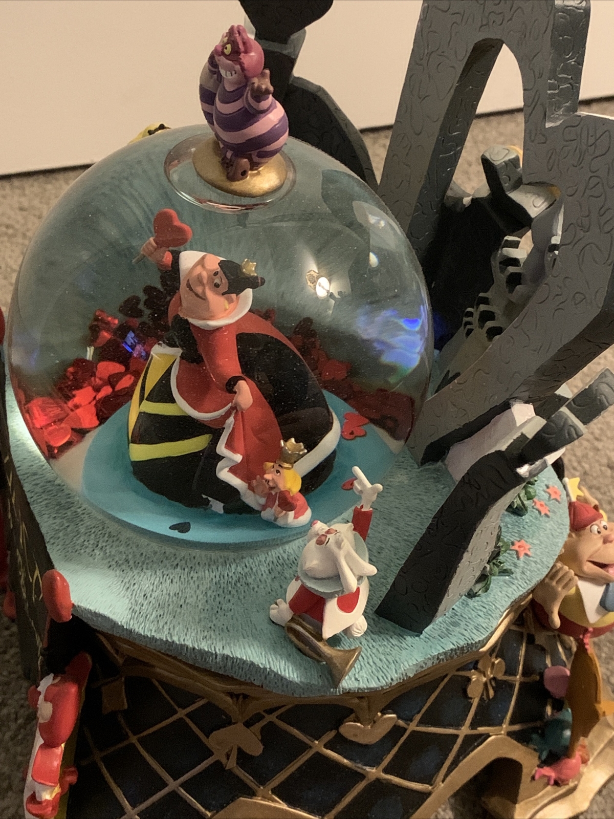 RARE Disney Store Alice in Wonderland Snow Globe w/ Original Box - Ex Cond - Photo 10 sur 11