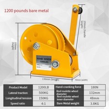 Hand Cranked Two-way Self-locking Traction Hoist with Brake Manual Winch