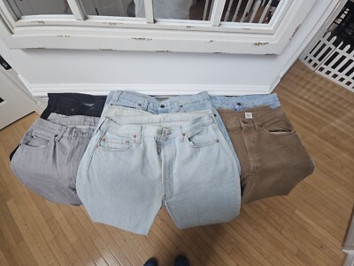 (6) Pair Levi's 34x30/32/34 Assorted Colors VTG EUC