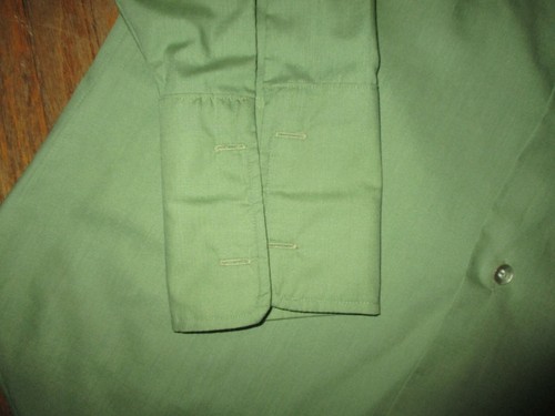CAMICIA VINTAGE MACYS SUPRE-MACY POLSINO FRANCESE bottoni davanti Dacron stampa durevole MEDIA - Foto 4 di 5