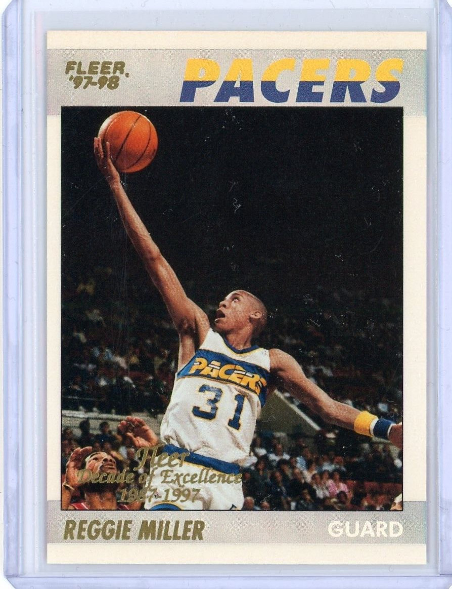 1997-98 Fleer Decade of Excellence Rare Traditions Foil No 7 of 12 Reggie Miller