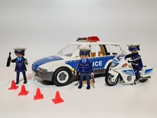 Playmobil 4260 Police Car and Motorcycle with 3 Officers and Accessories!  