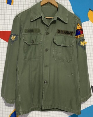 ヴィンテージOG-107 アーミーシャツ Vintage 60s OG-107 Shirt Medium US Army Vietnam Sateen