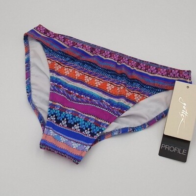 Profile by Gottex Bikini Bottom Womens 6 Abstract Printed Swim Multicolor