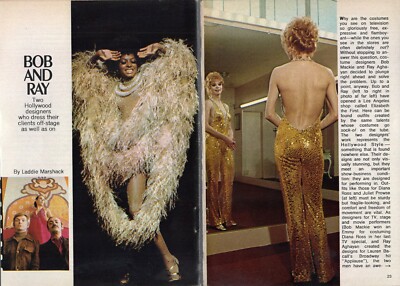 1970 TV ARTICLE/HOLLYWOOD FASHION DESIGNERS BOB MACKIE RAY