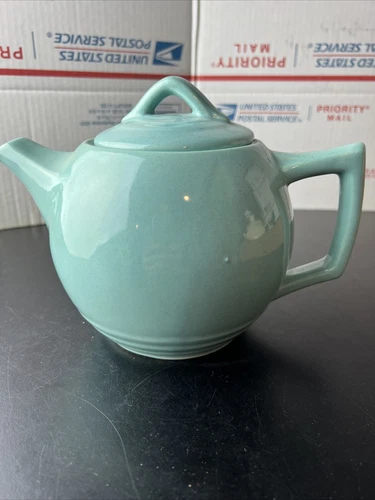 McCoy Modern Teapot MCM Blue Lidded Vintage See Description/Photos
