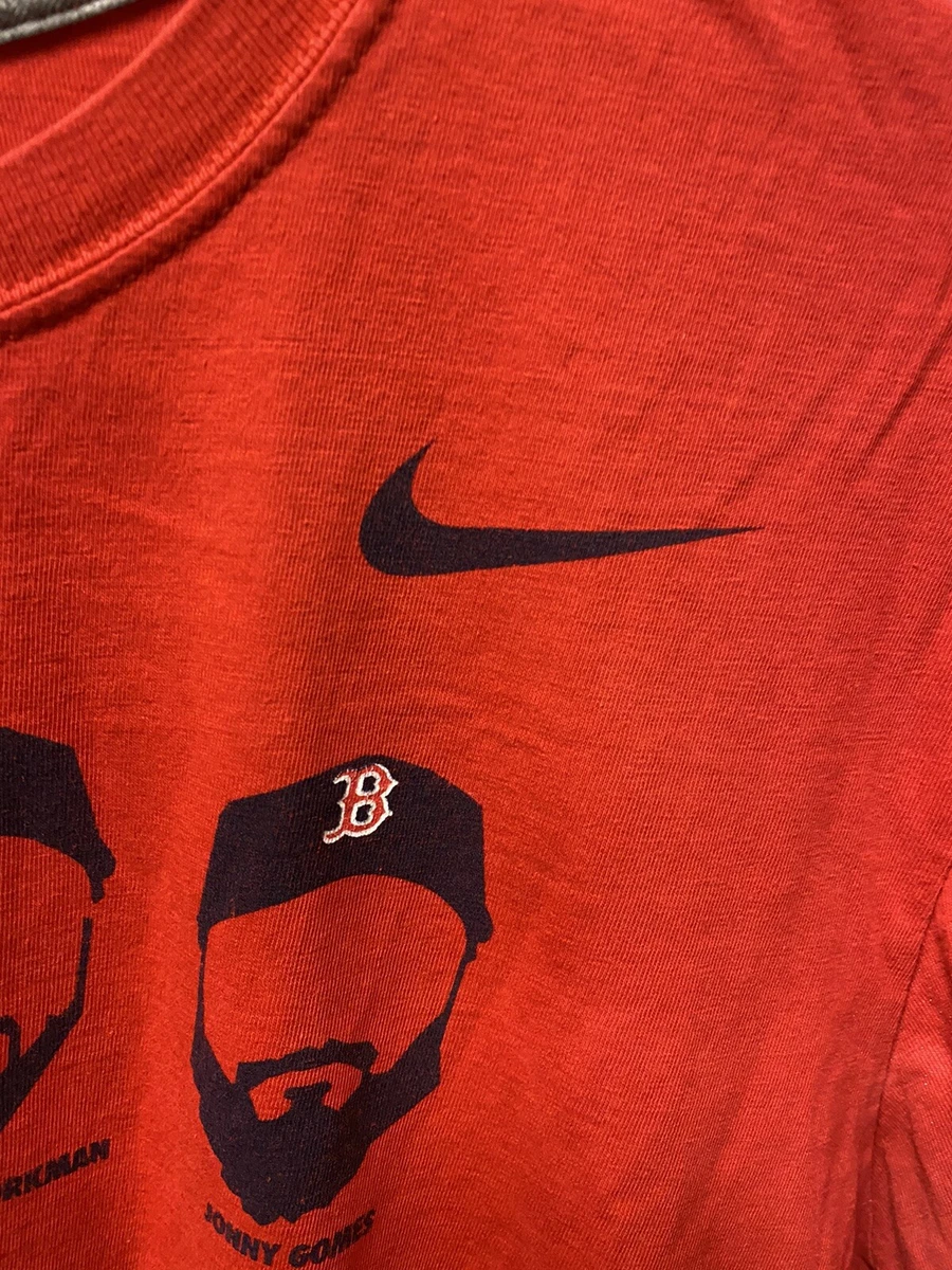 Nike Boston Red Sox Regular Fit Get Beard Red T Shirt Men's Medium