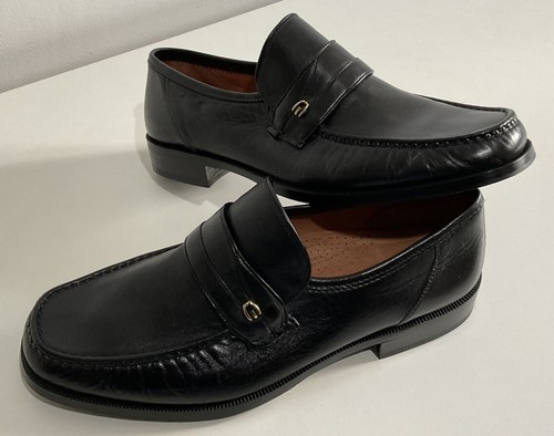 JOSS Herren Handmade In Italy Schwarz Leder Slipper Halbschuhe Schuhe Größe UK 9 EU 43 - Bild 23 von 23