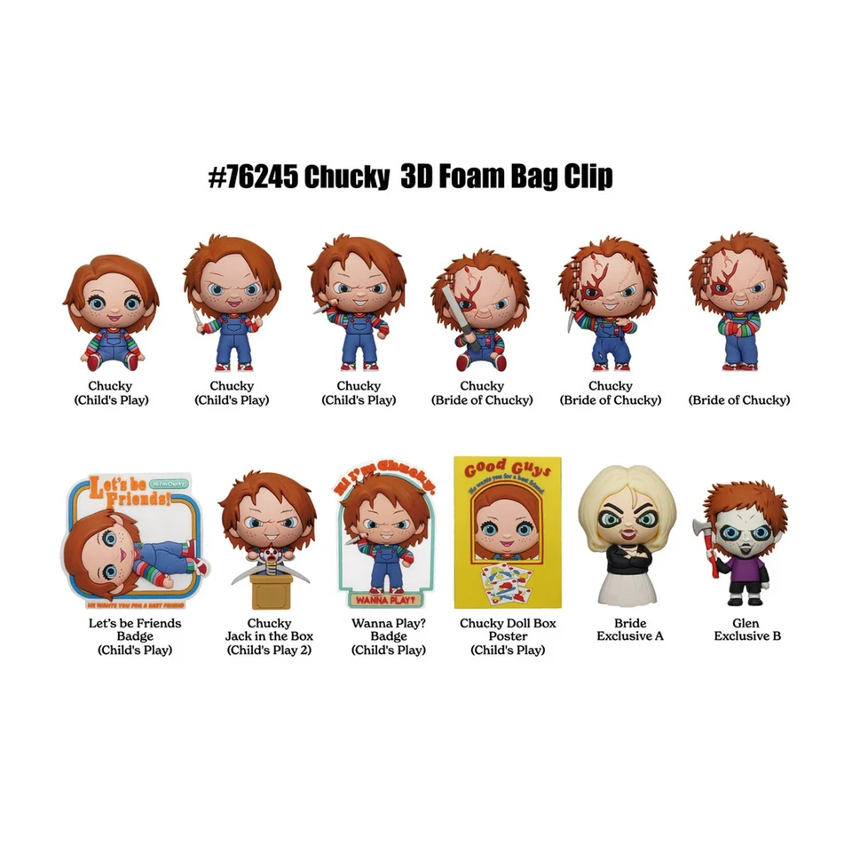 Juego Infantil TIFFANY NOVIA DE CHUCKY Figura Bolso Clip PERSECUCIÓN Figura Terror *LEER* Foto 2 de 2