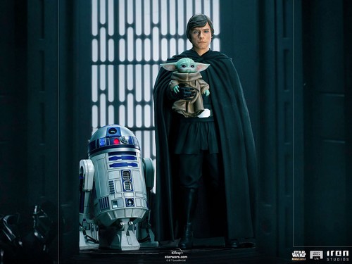 IRON STUDIOS Star Wars The Mandalorian Luke Skywalker R2-D2 Grogu ¼ Scale Statue - 第 6/10 張圖片
