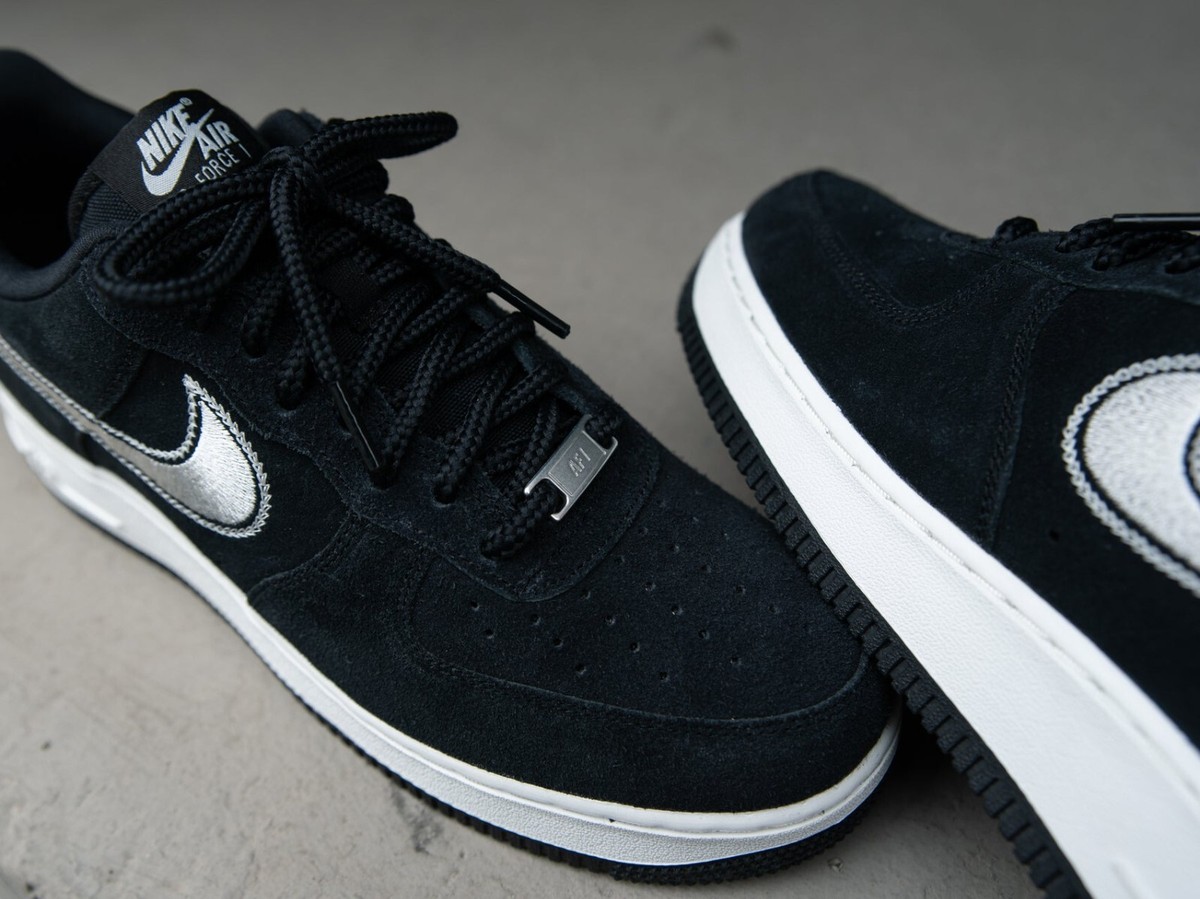 Nike Air Force 1 Low '07 LV8 Black Sail Embroidered HJ4465-001