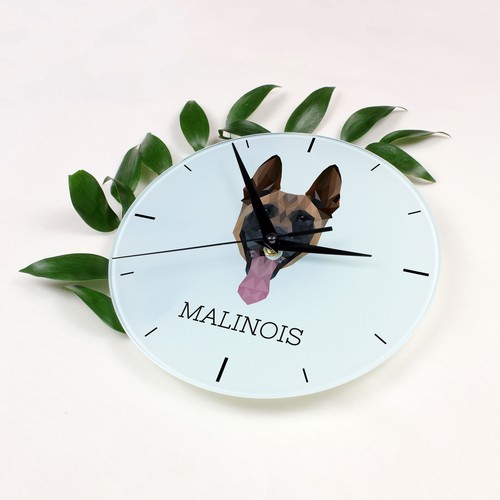 Belgischer Schäferhund Malinois Geometrische Uhr Art-Dog - Bild 4 von 4