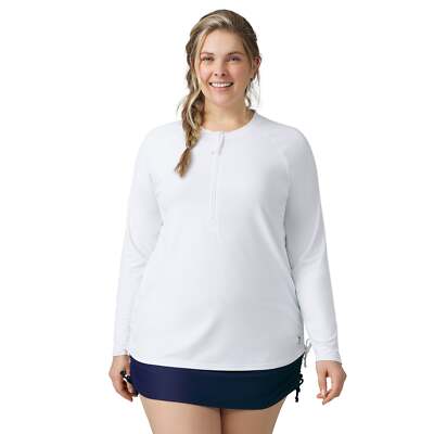 Free Country Women's Plus Size SunFree Quarter Zip Cover-Up