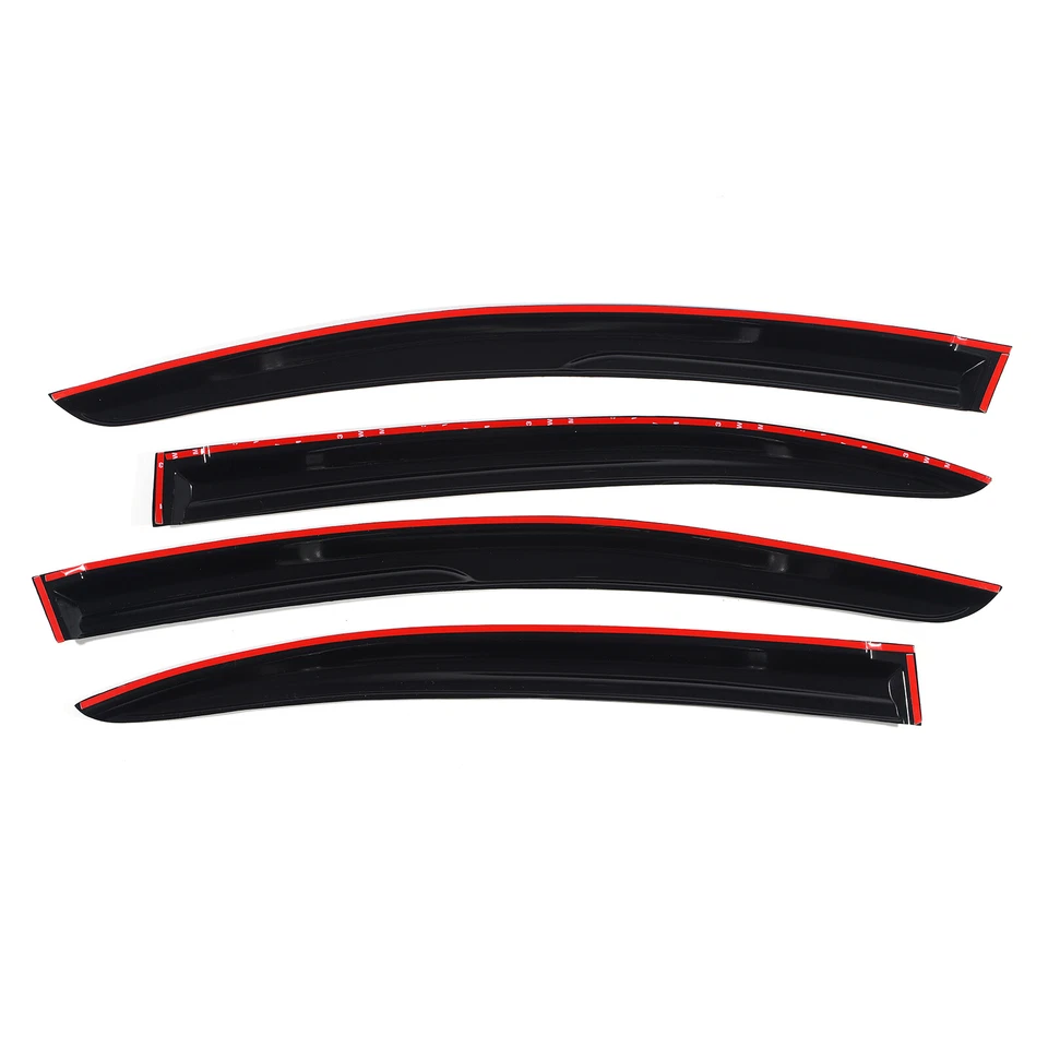 For 2012-2015 Honda Civic Sedan JDM 3D Wavy Mugen Style Window Visor Rain Guards Foto 3 de 4