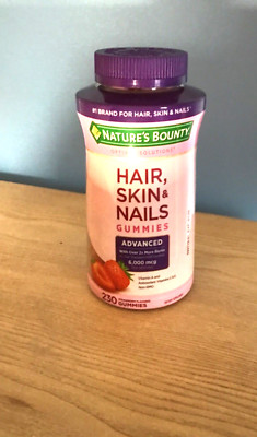Nature's Bounty Hair Skin Nail Biotin 230 Gummies 6000 mcg per Serving exp 2025