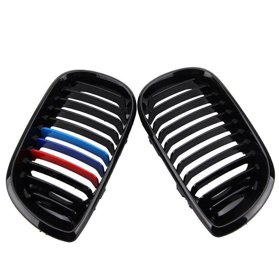 REJILLA RIÑONERA DELANTERA Negro Brillante Color M Se Adapta a BMW E46 4 PUERTAS 320i 325i 330i 2002~2005 Foto 3 de 4