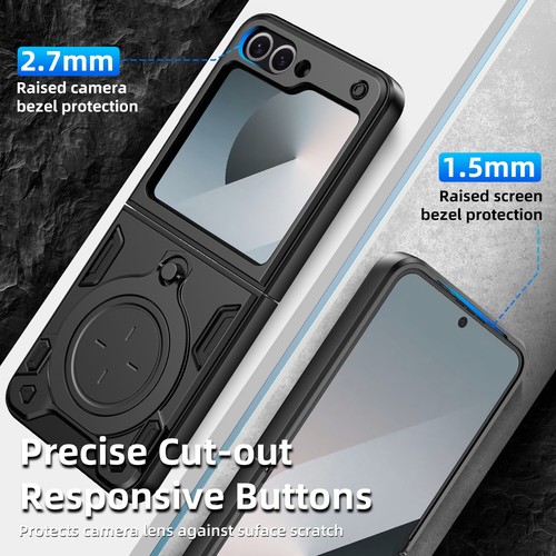 Für Samsung Galaxy Z Flip 6 5G Hülle Ring Ständer Stoßfest Cover/Displayschutz - Bild 25 von 73