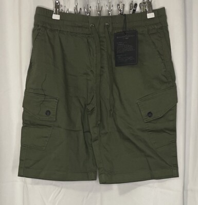 Modern Threads by Well Versed Green Drawstring Cargo Shorts 28 NWT Free Ship