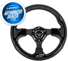 New Nrg 320mm Pilota Style Steering Wheel Black Leather Black Inserts Rst-001bk New Nrg 320mm Pilota Style Steering Wheel Black Leather Black Inserts Rst-001bk