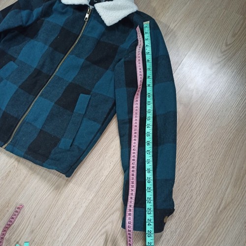 С&A wool shearling sherpa jacket blazer coat - Picture 14 of 20