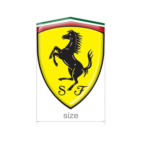 Ferrari Logo Silicone Sticker for Car Tuning and Interior, Best Quality - Picture 3 of 5