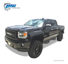 BLACK PAINTABLE Extension Style Fender Flares 2014-2015 GMC Sierra 1500 FULL SET