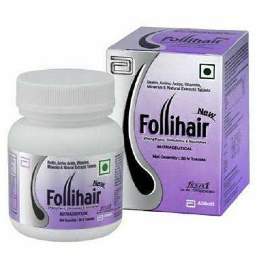 Abbott 30 Tablets Follihair Anti Hairfall Herbal Solution For All Hair