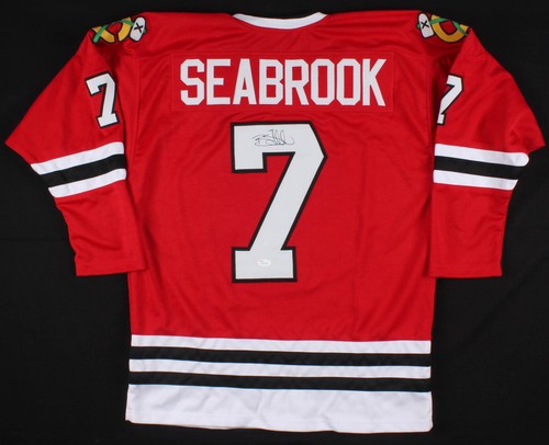 Brent Seabrook Signed Blackhawks Jersey (JSA Hologram) 3x Stanley Cup Champion  - Picture 1 of 4