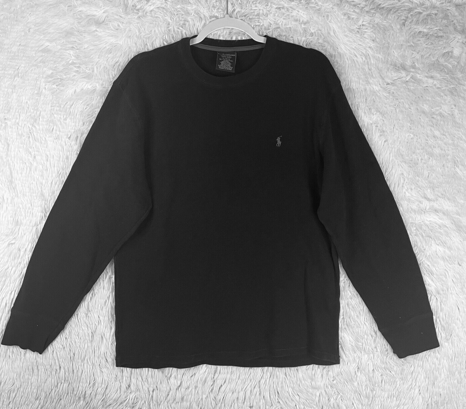 PONY Ralph Lauren Camicia Termica Uomo XL Blu Outdoor Y2K Base Strato Pigiama