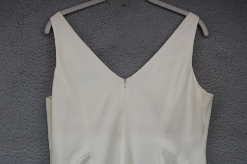 Bloomingdales Ivory A-Line Sleeveless Dress-Size 10/Petite-Lined - Picture 12 of 13