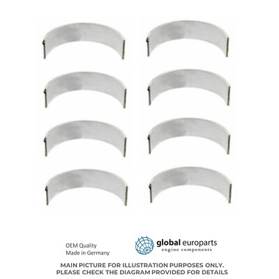 CONROD BEARINGS FOR FIAT BRAVO PUNTO CROMA STILO 1.9L JTD 16V +0.10 -LIQUIDATION