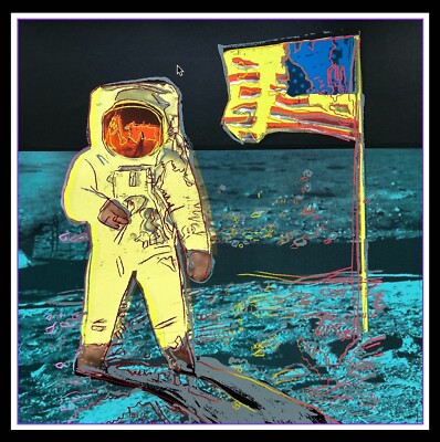 ANDY WARHOL -''Moonwalk''-Apollo 11-Layered SILKSCREEN- Superb Quality- Flat Ship!