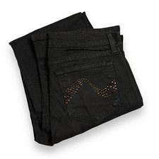 NYDJ Women’s Brown Slimming Jeans Rhinestone Pockets Denim Stretch USA Made Sz 8