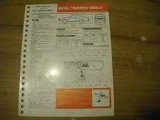 Revue technique Opel MANTA