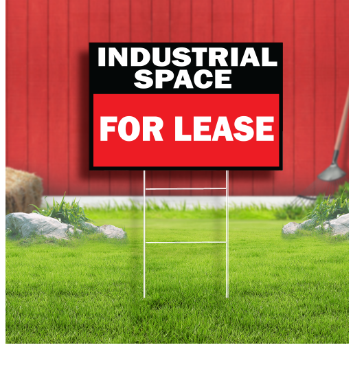 Industrial Space for Lease Coroplast Sign Plastic Indoor Outdoor Yard
