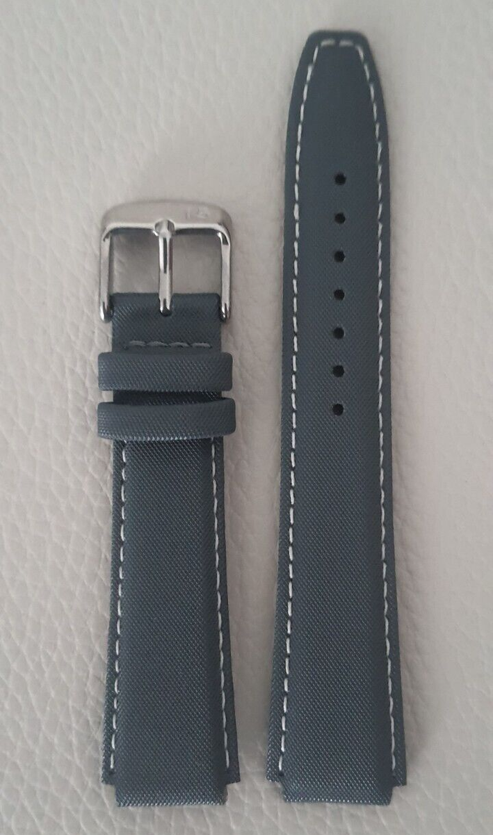 Bracelet De Montre Cuir Véritable Serge Blanco - Largeur 16mm - Neuf - Couleur Gris